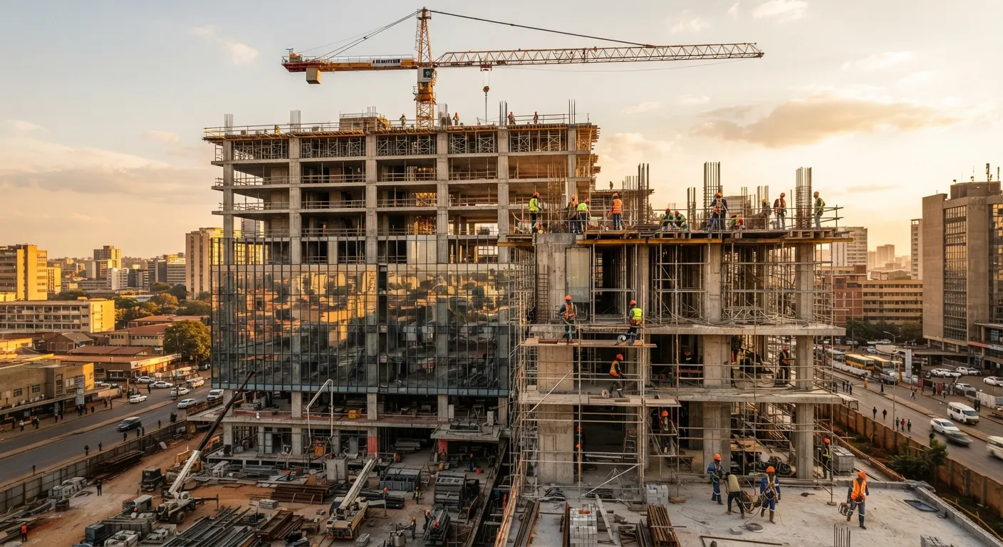 Commercial building under construction